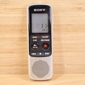 Sony ICD-BX140 4GB Digital Voice Recorder Silver Tested Works